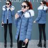 New Women's Cotton-padded Jacket Short Jacket Large Fur Collar Removable Hat Women's Down Cotton-padded Jacket Women's Large Size Cotton-padded Jacket