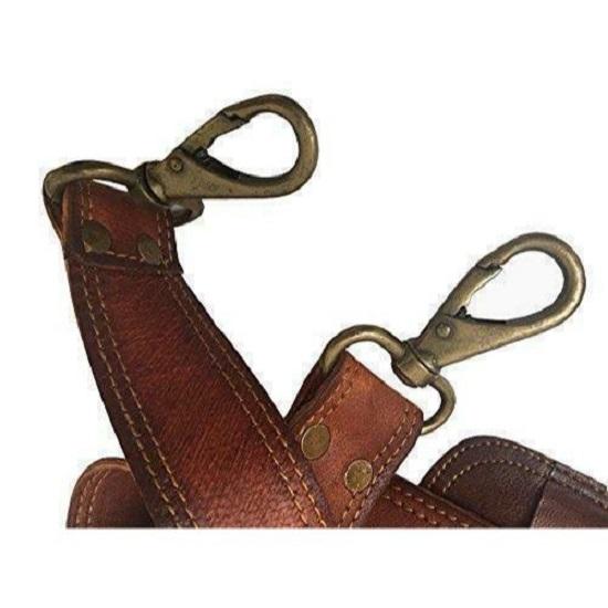 Винтажный кожаный плечевой сменный ремешок ручной работы для портфеля-мессенджера