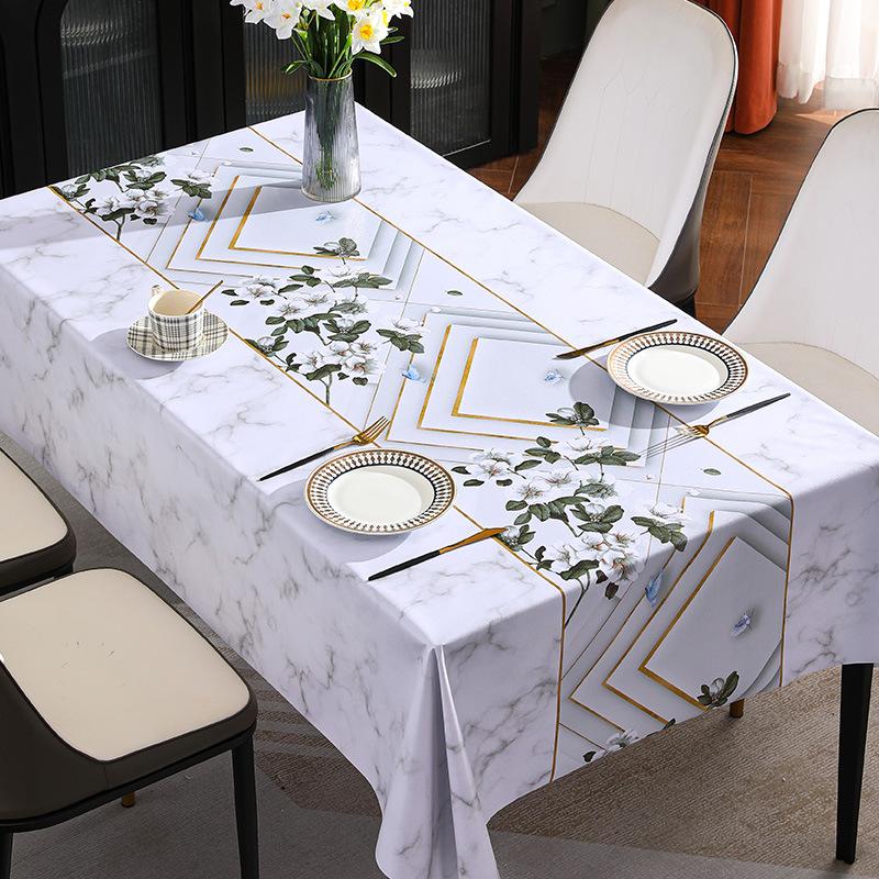 Plum Blossom Tablecloth High-temperature Resistant Waterproof and Oil Resistant Household Tablecloth Coffee Table Cloth