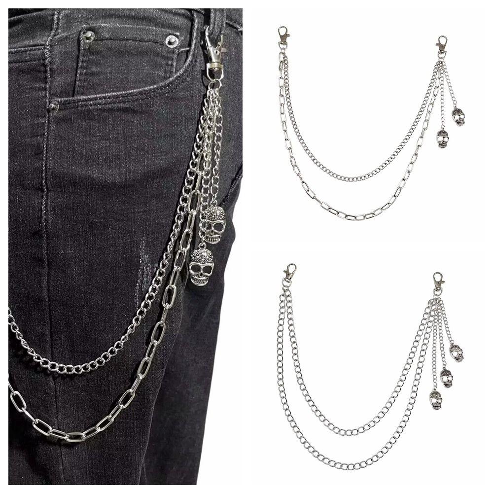 Zinc Zinc Zinc Alloy Punk Belt Chain Gothic Tassel Jeans Chain Cool Skull Waist Chain  Jeans