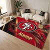 Custom Rug San Francisco 49ers Pattern Print Name Text Soft Non‑Slip Floor Carpet for Home Indoor Decoration