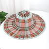 European American Style New Fashion Foldable Pleated Fur Hat Outdoor Beach Travel Sunscreen Sunshade Large Eaves Waterproof