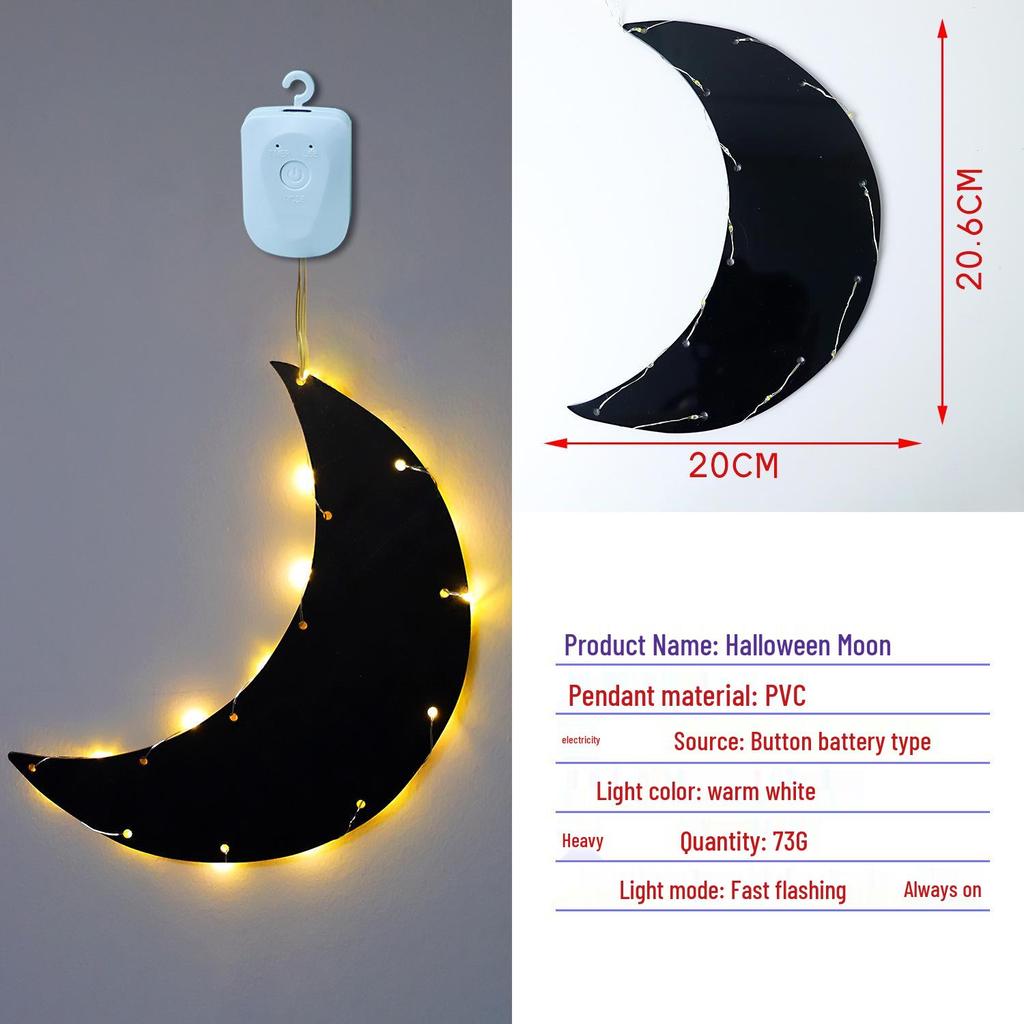 Halloween Pumpkin Ghost Hanging Lights for Indoor Wall & Window Decoration