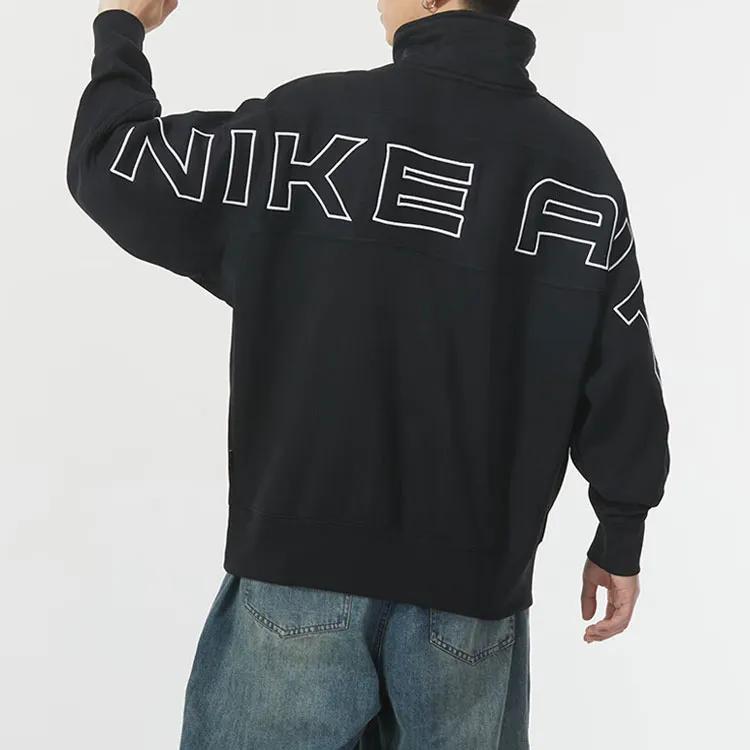 Nike Sweatshirts Men's Black Lapel Moderate Regular (Unisex) Sweatshirts FN2156 010