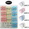 WAGO 50/110/550PCS Heat Shrink Solder Sleeve Insulated Waterproof Electrical Butt Splice Wire Butt Connectors Terminals Kit