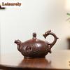 260 мл Исинские чайники ручной работы из фиолетовой глины, чайник Будды, дровяной фарфоровый горшок с подъемной балкой, китайский чайный сервиз Цзыша, аксессуары