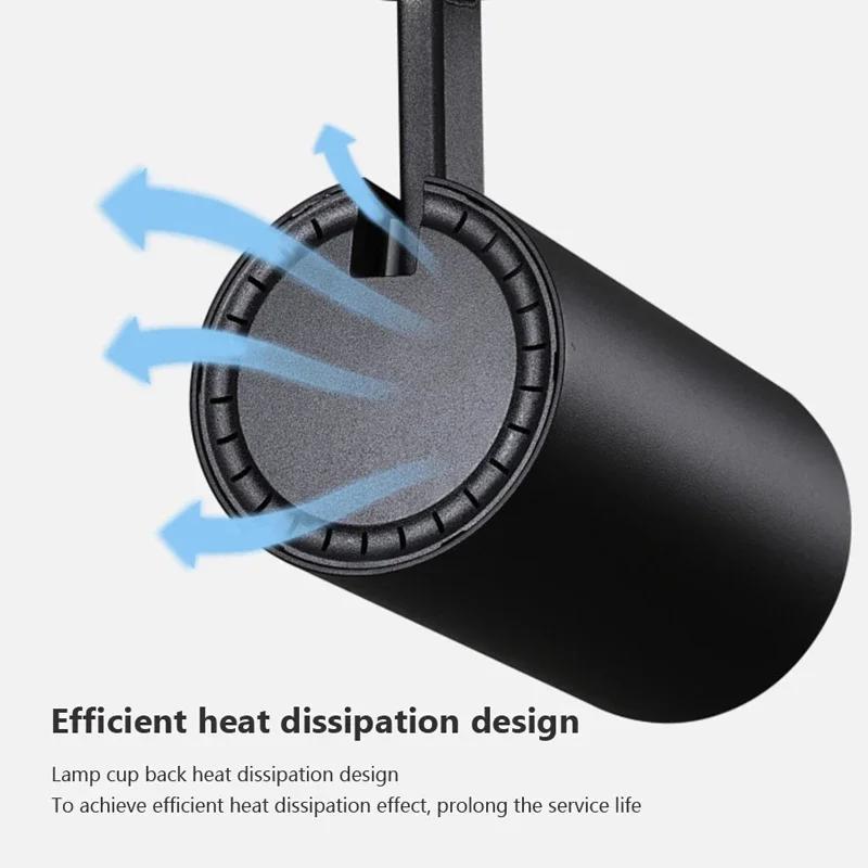 Современный светодиодный потолочный светильник на треке, минималистский черно-белый прожектор для коридора, спальни, гостиной, кабинета, внутреннего декора, светильники