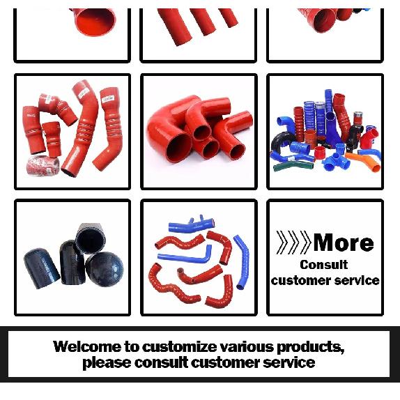 Black Car Radiator Tube Pipe For Air Intake Flexible Variable Diameter Reducer Silicone Hose High Pressure High Temperature