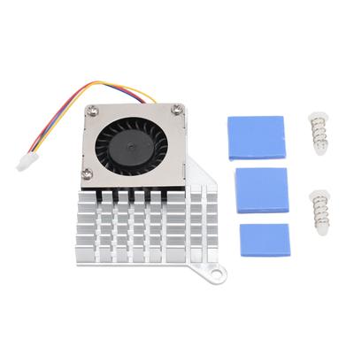 Для RasPi 5 Active Cooler 4-контактный разъем, устойчивый вентилятор из алюминиевого сплава, активный вентилятор охлаждения, серебристый