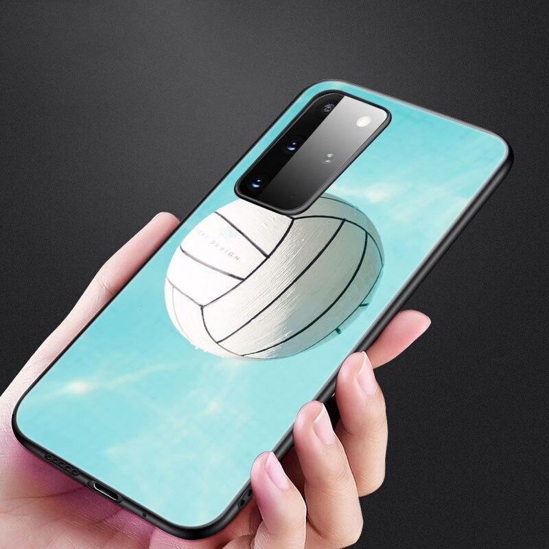 Чехол для телефона с волейбольным спортом для Samsung Galaxy S20 S21 FE S10 Lite Note 20 10 Lite S8 S9 S10E S10 Plus, ультра черный мягкий чехол