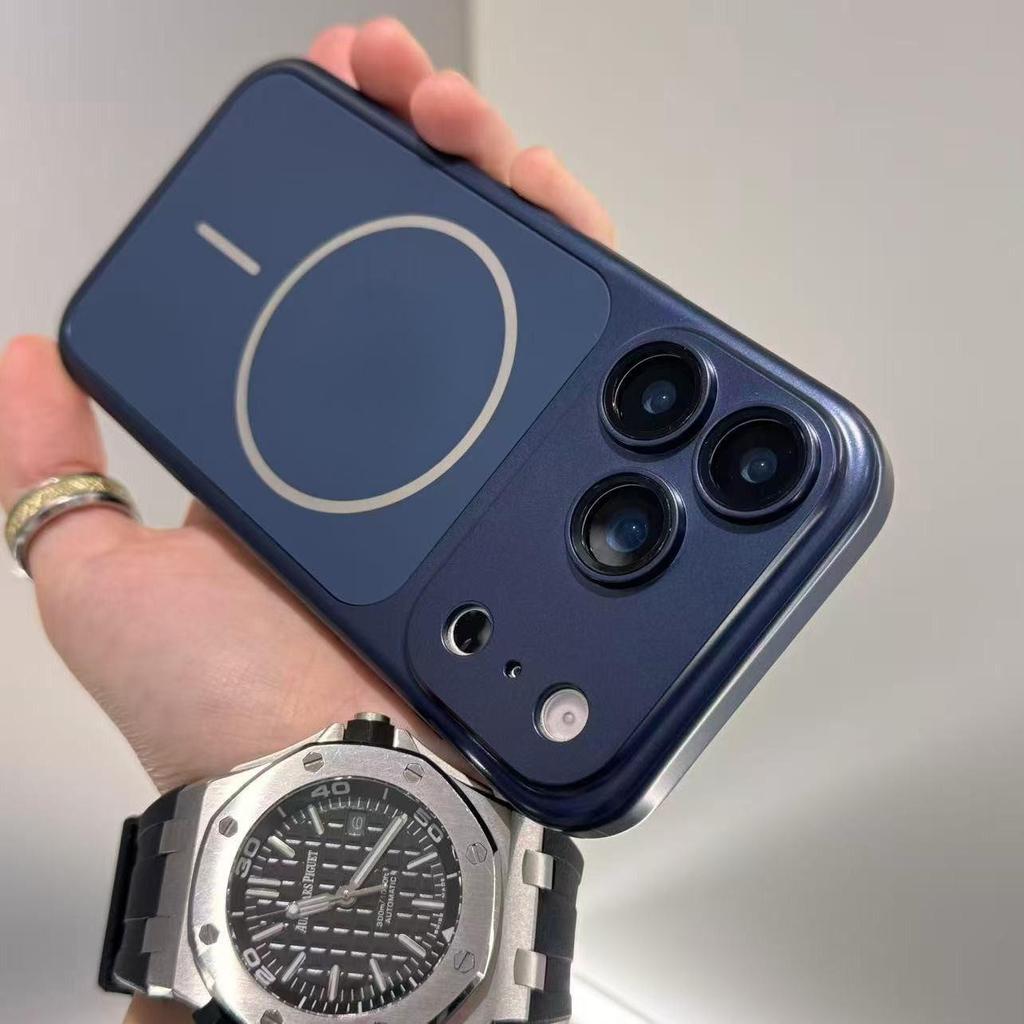 Электроplated Магнитный чехол iPhone17 Pro Max с защитой линз по всей площади для Apple 16PM Мгновенно преобразуется в 17.