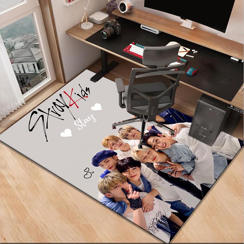 K-pop Stars In Urban Vibes Office Rug Chair Mat, Game Carpet, Suitable for Front Door, Bedroom, Living Room, Desk, Holiday Gift