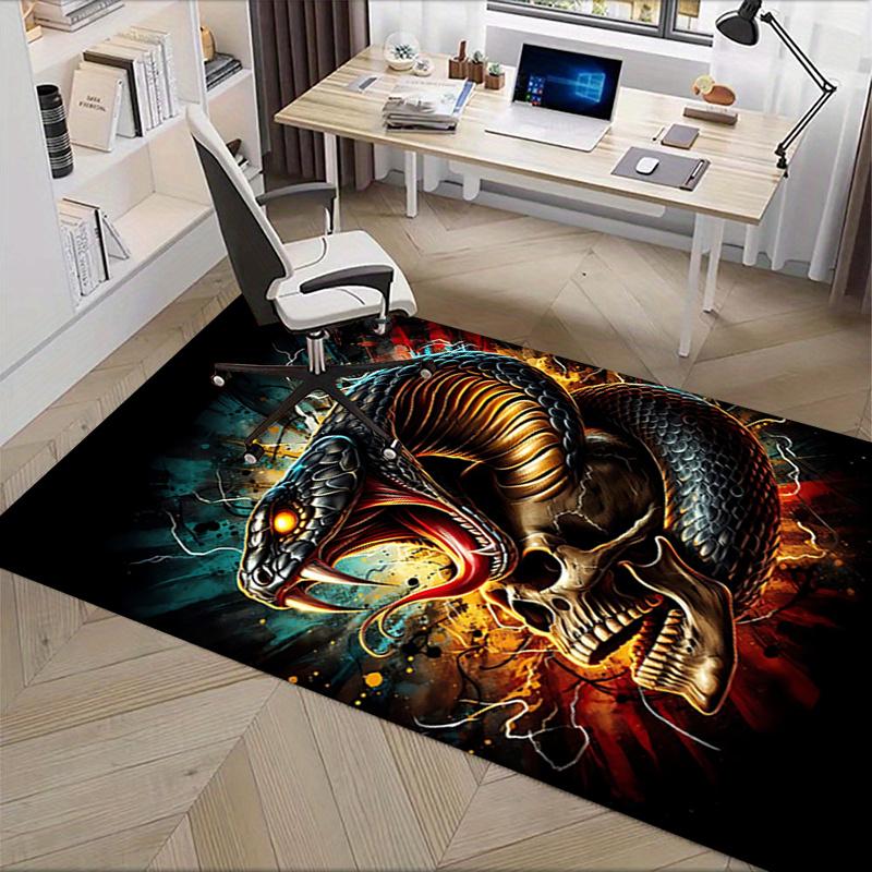 Snake Office Carpet Chair Mat Large Size Desk Protector for Home Decor, Office Flooring Gift, Suitable for Bedroom, Living Room & Various Rooms