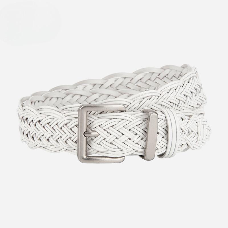 Women's Hand-woven Without Punching Ladies' Decorative Belt European and American Fashion Classic Versatile Dress for Women's Waist Belt