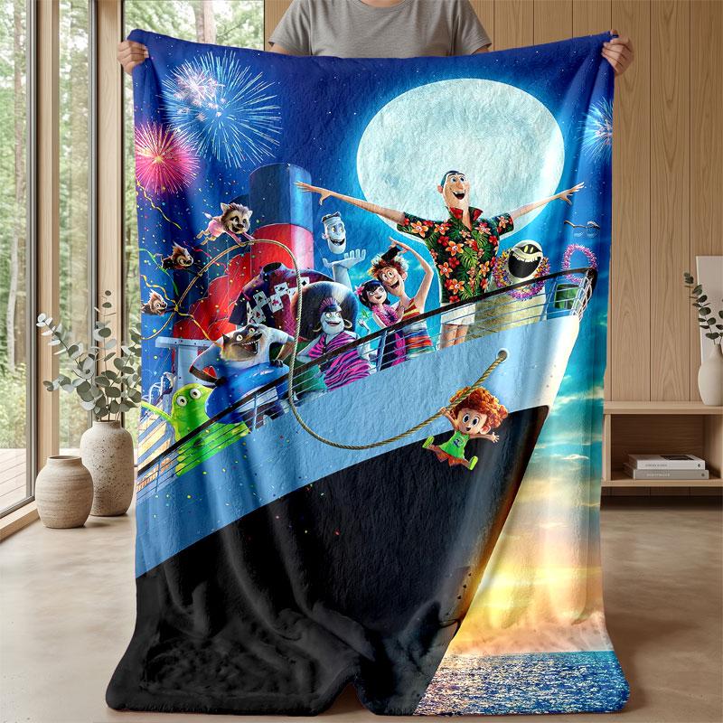 Soft Flannel Blanket Lightweight Cozy Bedroom Living Room CoverHotel Transylvania