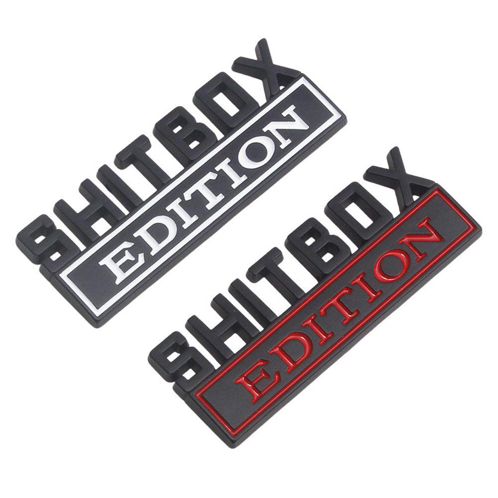 Украшение автомобиля грузовик наклейка металл хром металлический значок 3D автомобиль эмблемы наклейка SHITBOX EDITION