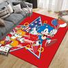 Sonic the Hedgehog4 Flannel Pattern Square Carpet,Area Rug,Carpet Rug for Living Room Bedroom Sofa Playroom Decor,Non-slip Floor Mat