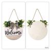 Yousheng деревенский деревянный круглый подвесной знак плед декор с бантом буквенный принт дверная пластина с ремешком Добро пожаловать подвесной орнамент домашний декор