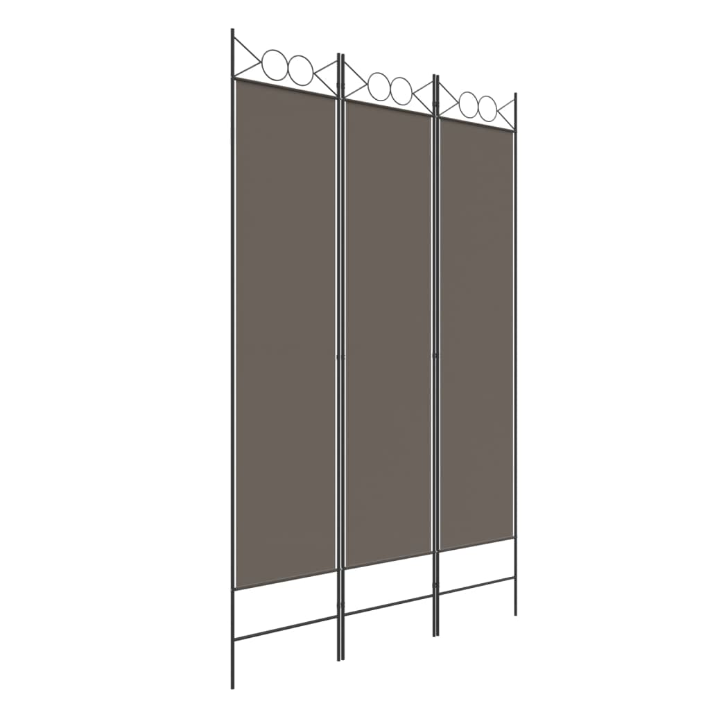 Vidaxl Parawan 3-Panelowy, Antracytowy, 120X200 Cm, Tkanina