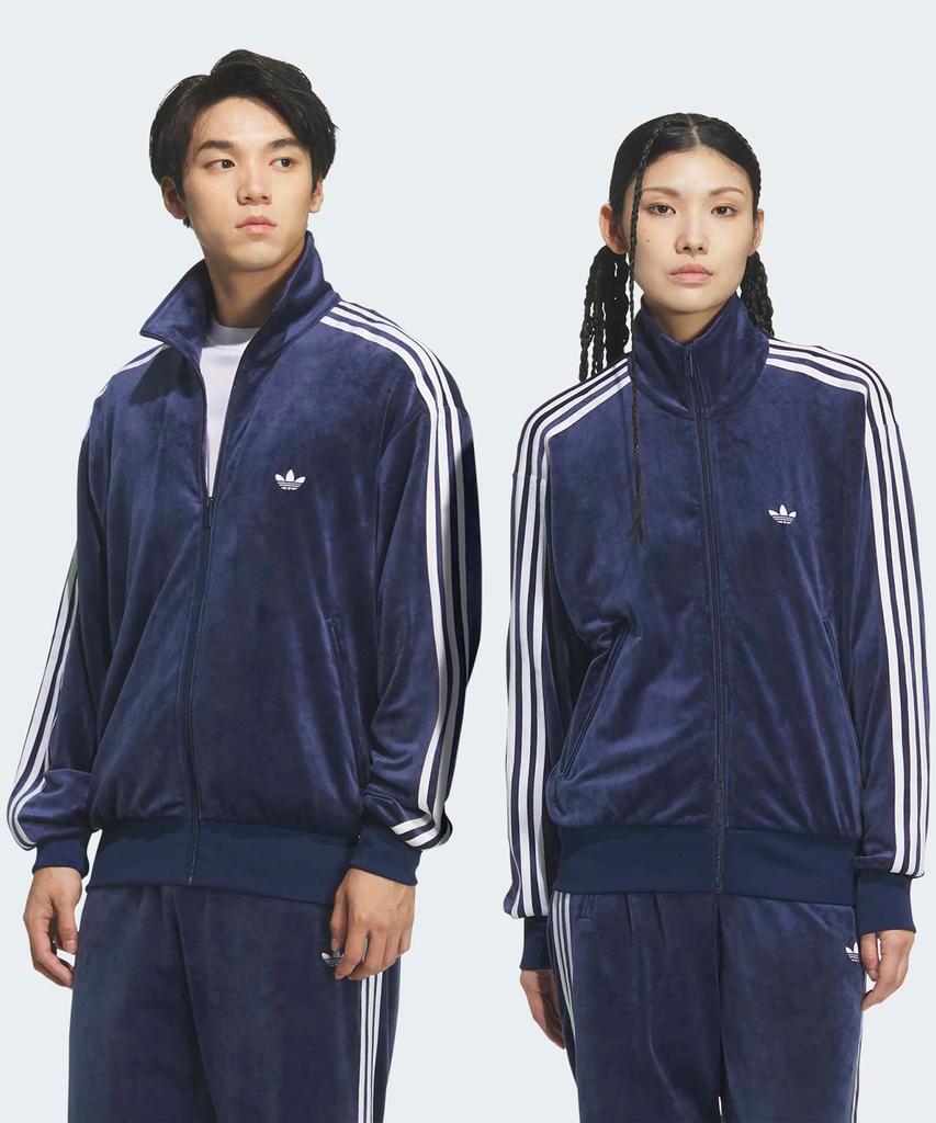 adidas Велюровый спортивный топ Firebird - Ночной индиго / Kq5475