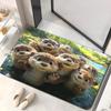 Cute Beaver Printed Welcome Door Mat Non-Slip Absorbent Machine Washable Rug for Entrance Bathroom Bedroom Floor Mat