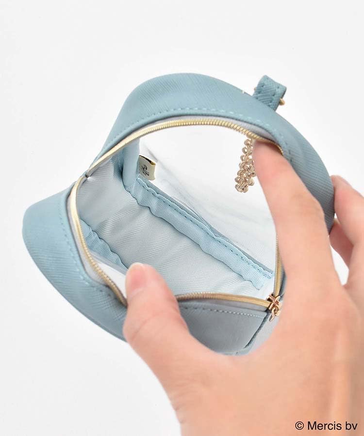 Квадратная сумочка с аппликацией Miffy Boa и цепочкой для шитья (синий)