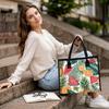 Tropical Fruit Printed Casual Tote Bag Summer Stylish Portable Large Capacity Daily Use Shoulder Bag