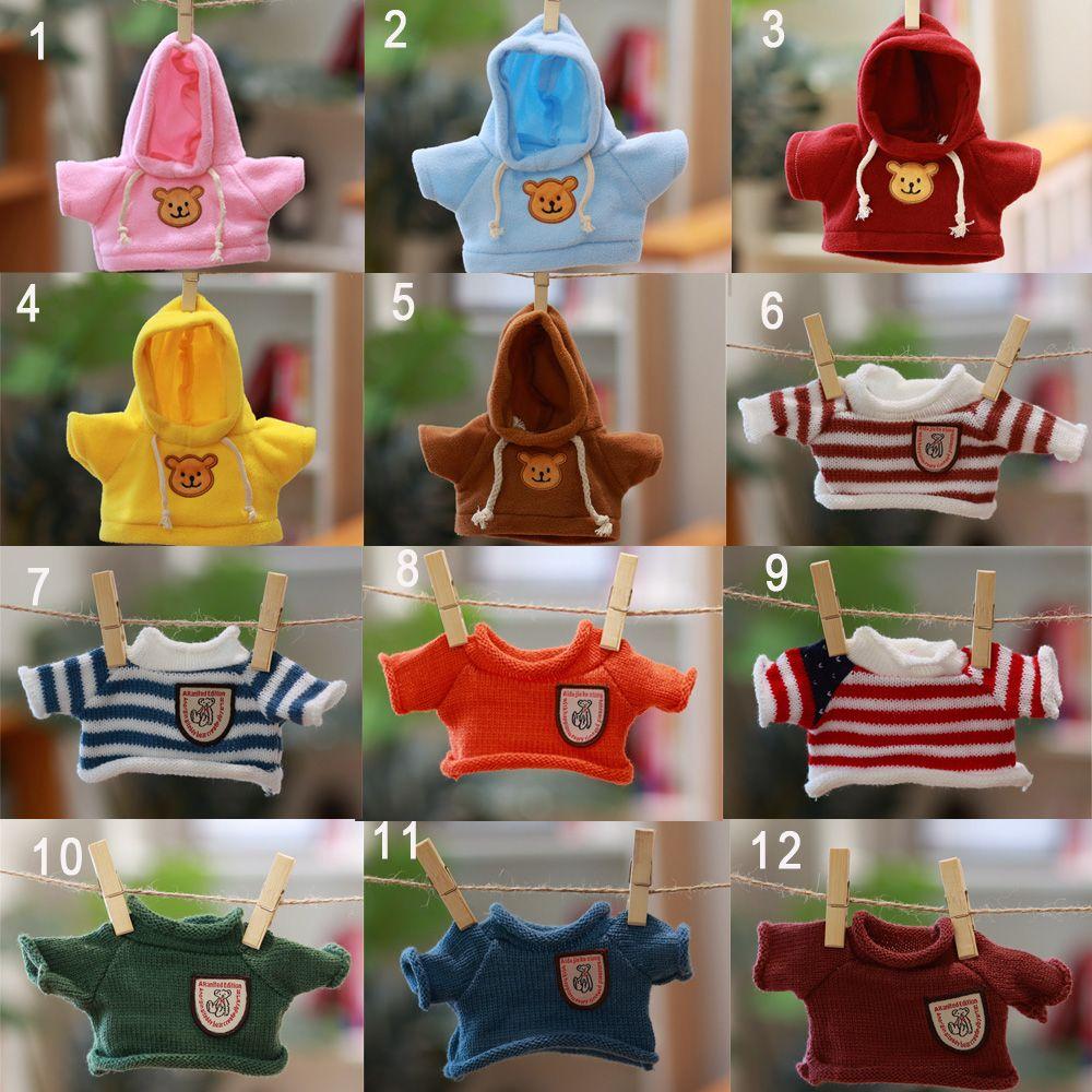 Yellow Duck Birthday Gifts Overalls Hoodie Kids Toys Sweater Plush Toy Clothes Dolls Accessories