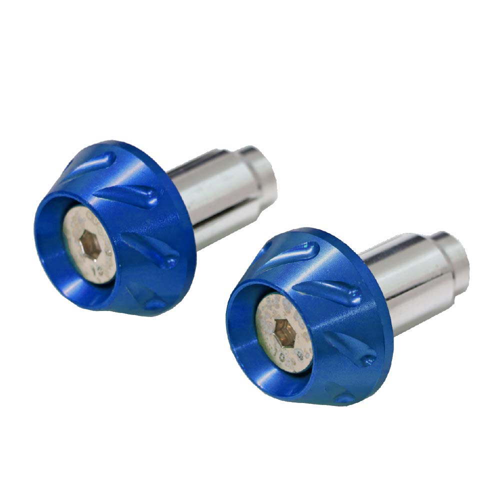 Moto Base MBBED-02 Handle Parts Universal Aluminum Bar End (Blue Inner Diameter: 0.6 - 0.7 inches (14 - 19 mm)