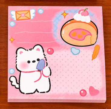 Cartoon Notepad Dog Memo Pad Self-adhesive Sticky Note Decal Scrapbooking DIY Diary Kawaii Stationery School Supplies
