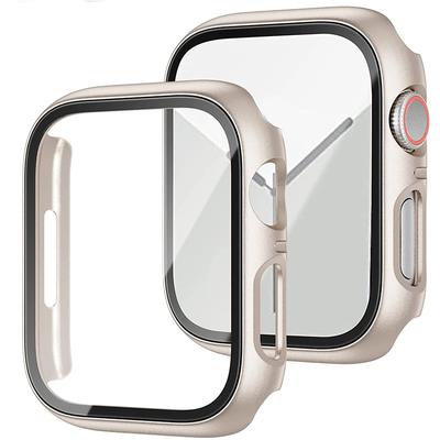 Стекло+Чехол Для Apple Watch корпус 45мм 41мм 44мм 40мм 42мм 38мм ремешок Аксессуар Защитное стекло iwatch серия 5 4 6 SE 3 7 8 9