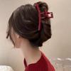 Red Hair Claw for Women French Style Large Size Geometric Shark Clip  Hair Accessories Headwear Hairpins