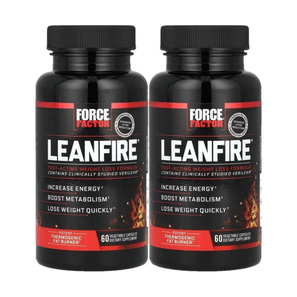 LeanFire Force Factor LeanFire 60 растительных капсул 2 шт. Ингредиенты: Возможны изменения по усмотрению производителя.. Для | 2 шт.