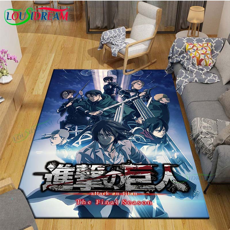 Модный 3D Мультяшный Ковер с Принтом A-Attack T-Titan для Гостиной, Противоскользящий Коврик, Коврики для Детской Комнаты, Коврик для Йоги, Декор, Подарок