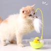 New Interactive Cat Tumbler Toy ABS Base With Feathers Rolling Ball Anti-Bite Turntable Interactive Toy Interesting Pet Supplies