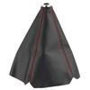 Universal Leather Style Shift Knob Boot Foot Knob Cover Dirt (Red Stitching) Premium Easy Installation