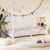 Kids  Bed Frame White Solid Pine Wood 70 x 140 cm