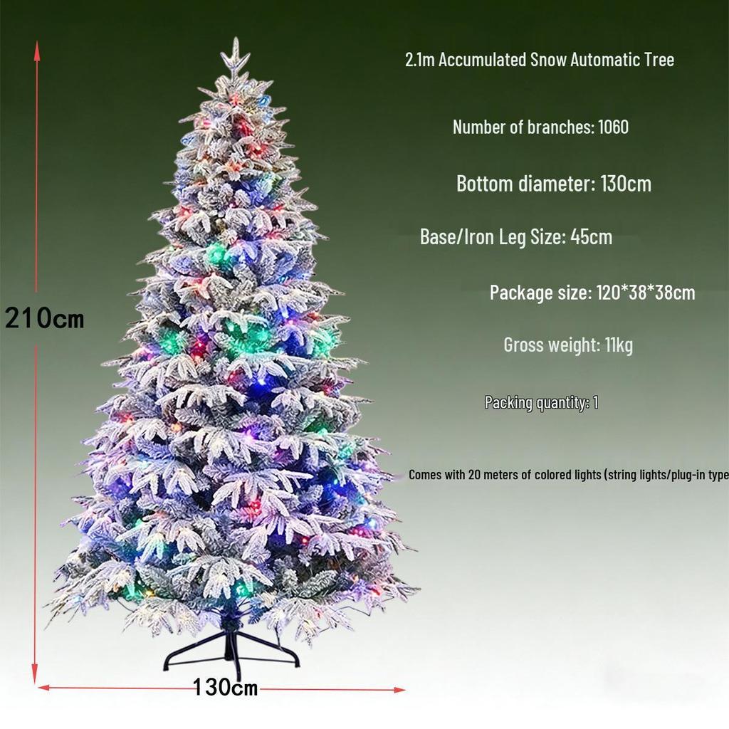 Роскошная искусственная рождественская елка с искусственным снегом и смешанной хвоей для больших праздничных украшений