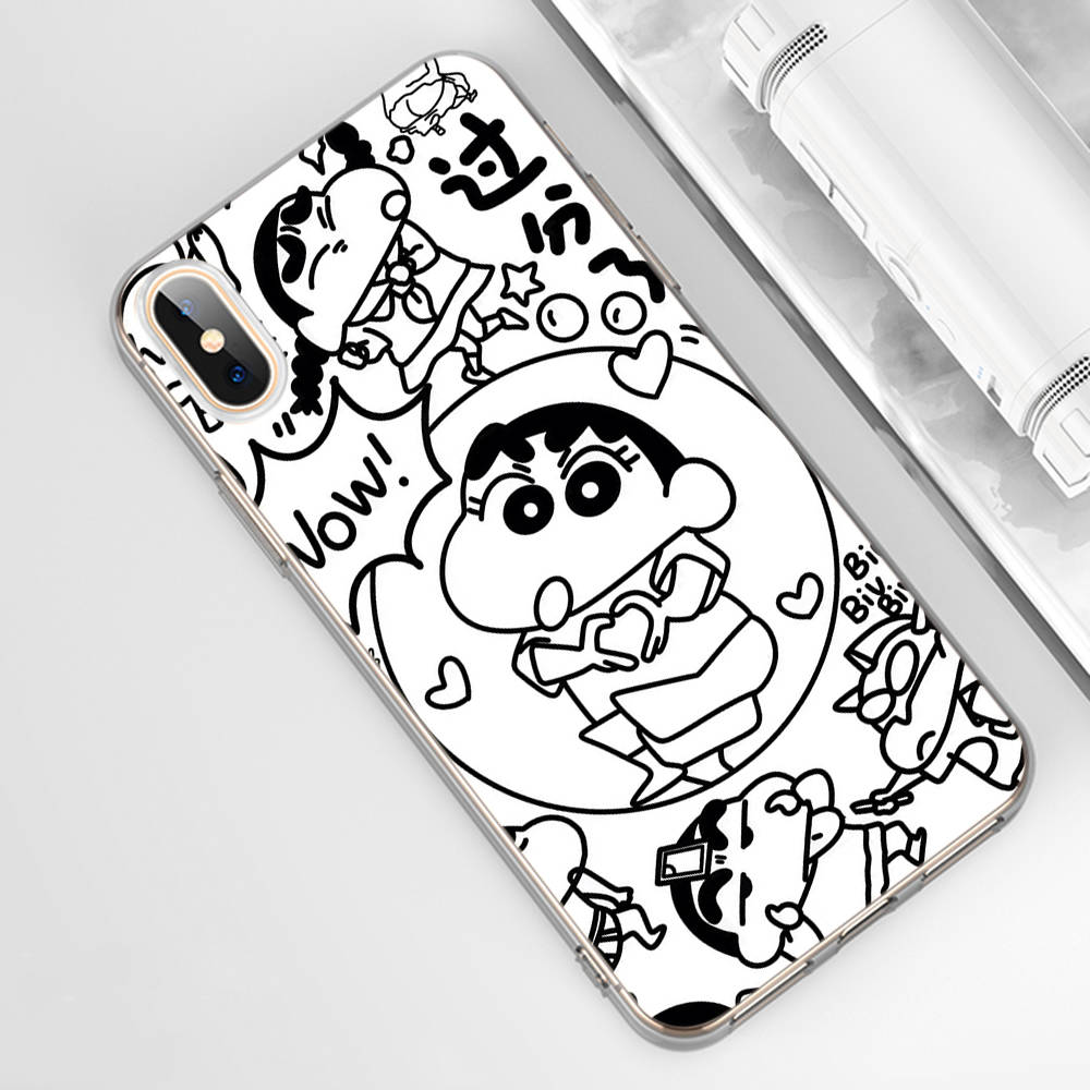 Чехол DT43 Crayon Shin Chan для Samsung A04 A14 A23 A34 A54 M23 M33 M52 M53 Realme 10 9 C30S C35 C55 VIVO Y02S Y21 Y33S Y51 X80 Pro Прозрачная крышка