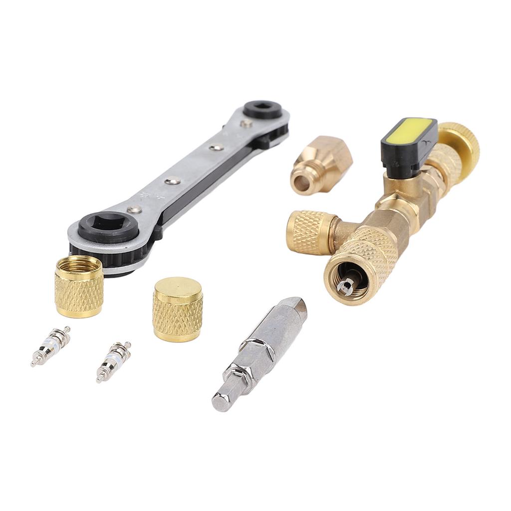 Инструмент для извлечения золотника с портами двойного размера SAE 1/4 дюйма и 5/16 дюйма, инструмент для установки/извлечения золотника для R22 R12 R407