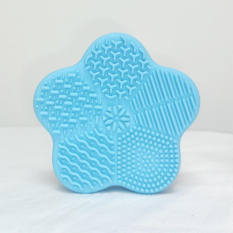 Силиконовые кисти для макияжа Очиститель Стиральные подушечки Чистящий коврик для кистей Очиститель косметических кистей Универсальный инструмент для макияжа Скруббер Коробка Зеленый