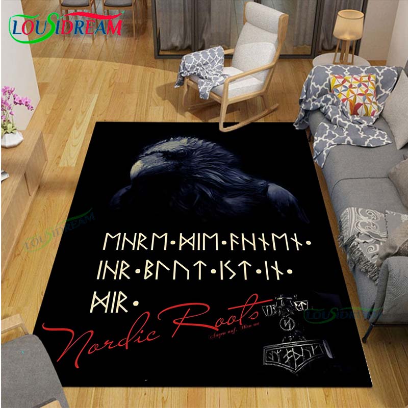 Скандинавские символы мифологии викингов, ковер, декор комнаты, напольные коврики, коврик для йоги, реквизит для фотосессии, коврик, подарок на день рождения