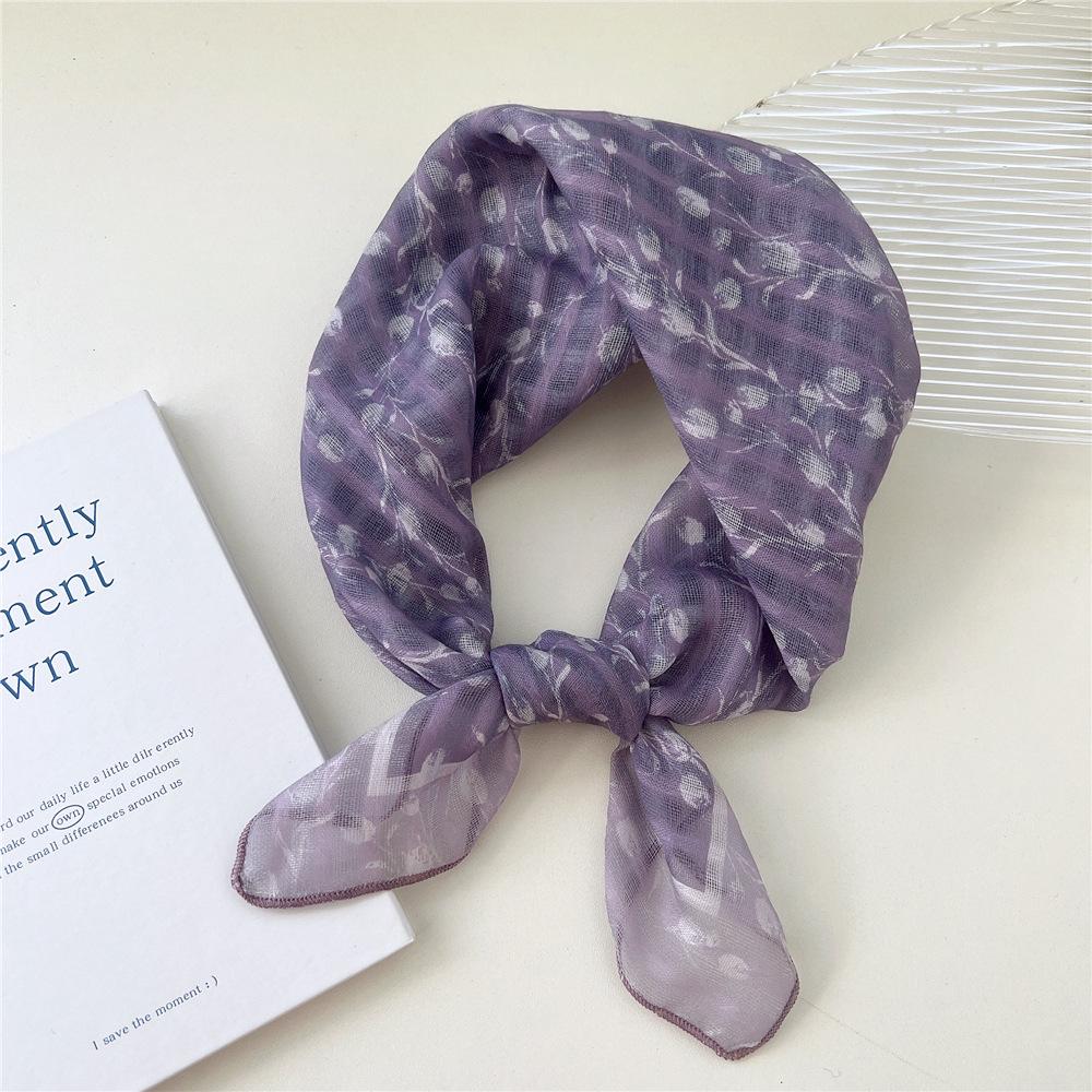 Маленький квадратный шарф из хлопка и льна, шелковый шарф, женский, весна и осень, новый стиль, художественный и универсальный, модный, темпераментный шарф-повязка на голову