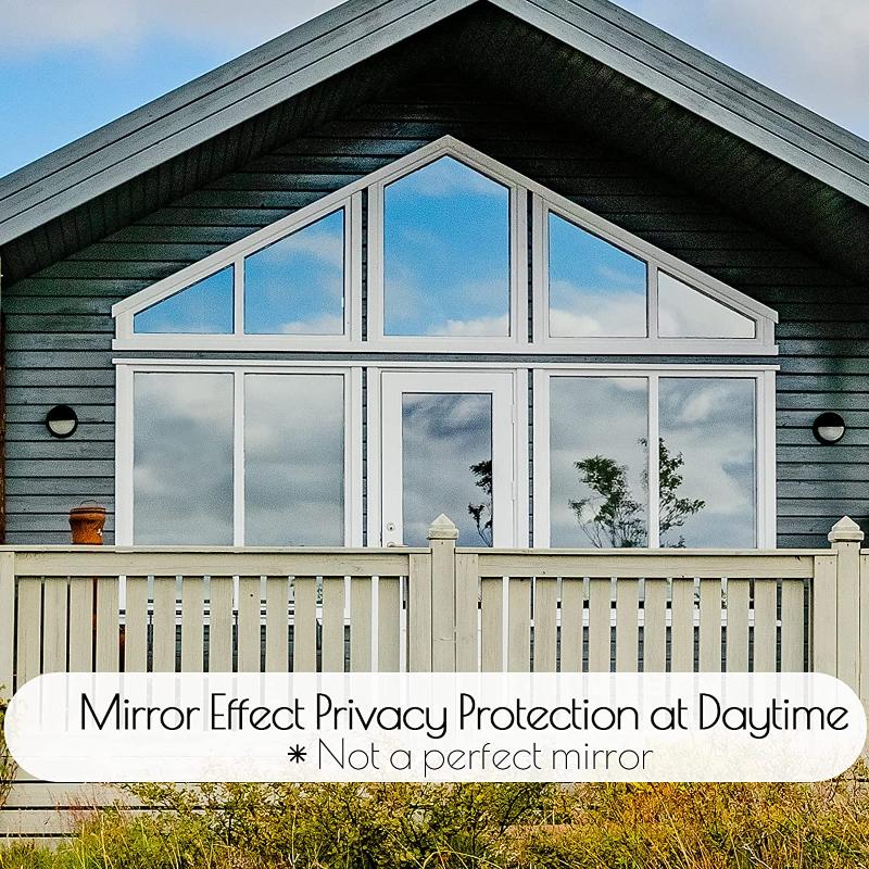 Серо-серебристая солнцезащитная пленка для окон, односторонняя светоотражающая тонировка для окон, самоклеящаяся наклейка, терморегулирующая пленка для стекла