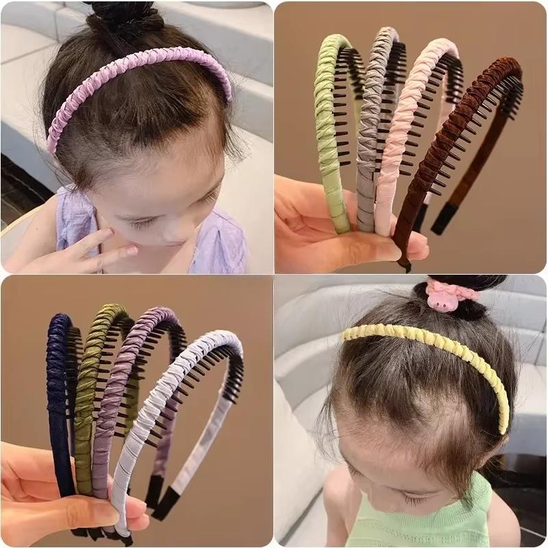 Заколка для волос для девочек, модная тканевая повязка на голову, простая детская повязка на голову для девочек, симпатичные акриловые аксессуары для волос