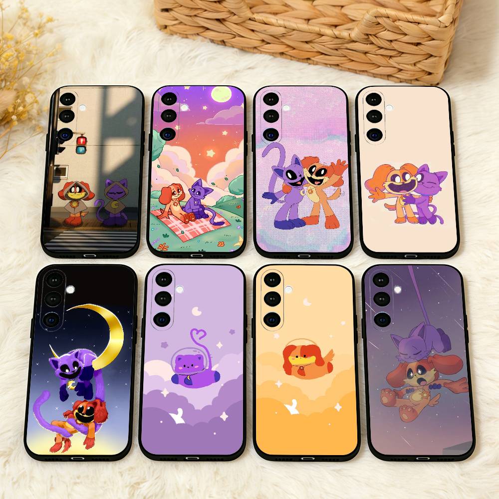 Милый Чехол для Телефона C-Catnap и D-Dogday Для Samsung A73,72,71,A52,51,40,41,A22,A32,31,A13, Мягкий Черный Корпус