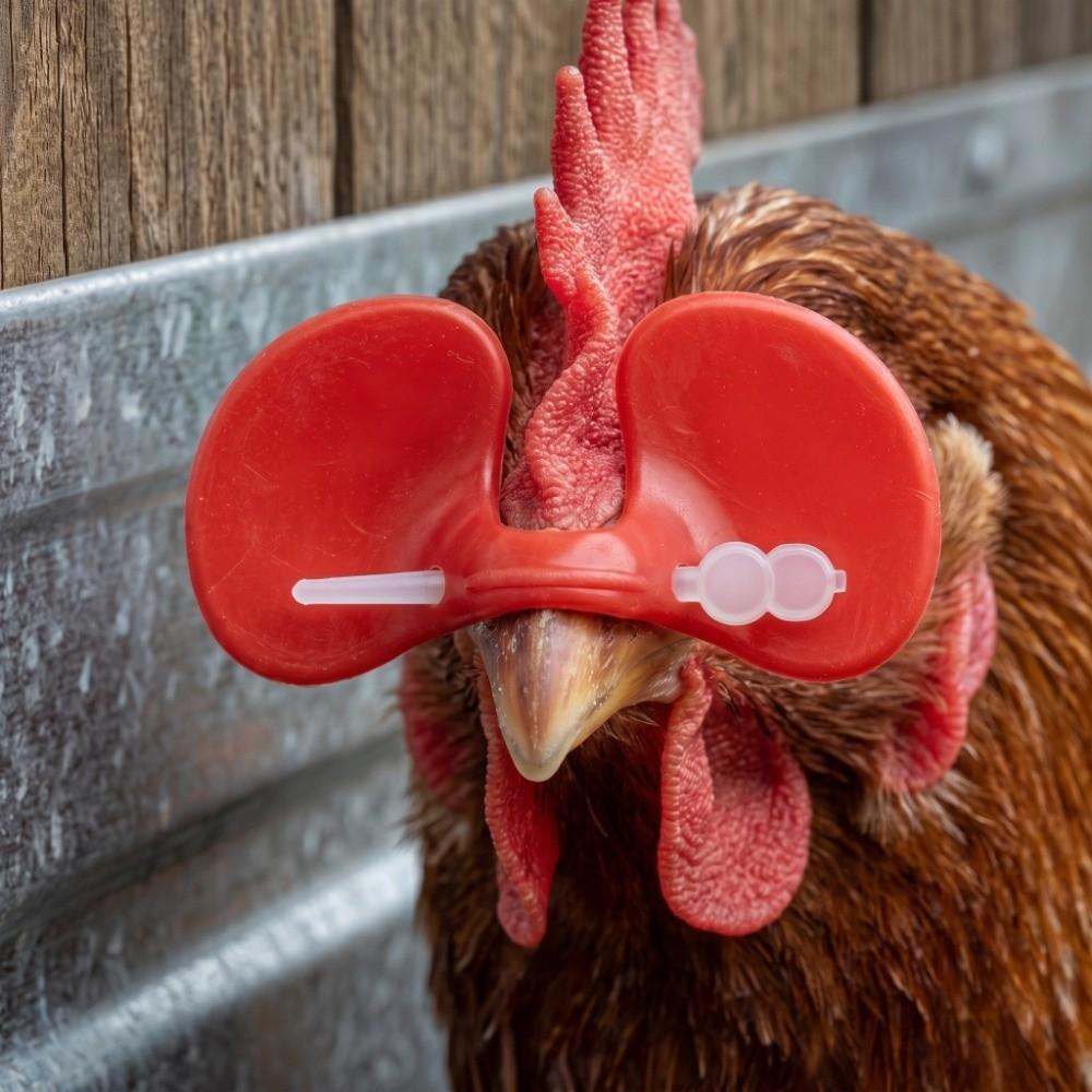 500Pcs Reusable Chicken Spectacles Plastic Anti Pecking Glasses Poultry Equipment  Chicken Farm