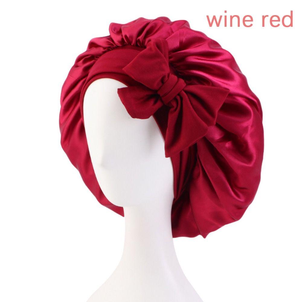 With Headband Sleeping Cap Turban Bonnet Sleep Hat Breathable Head Wrap Scarf Women Children