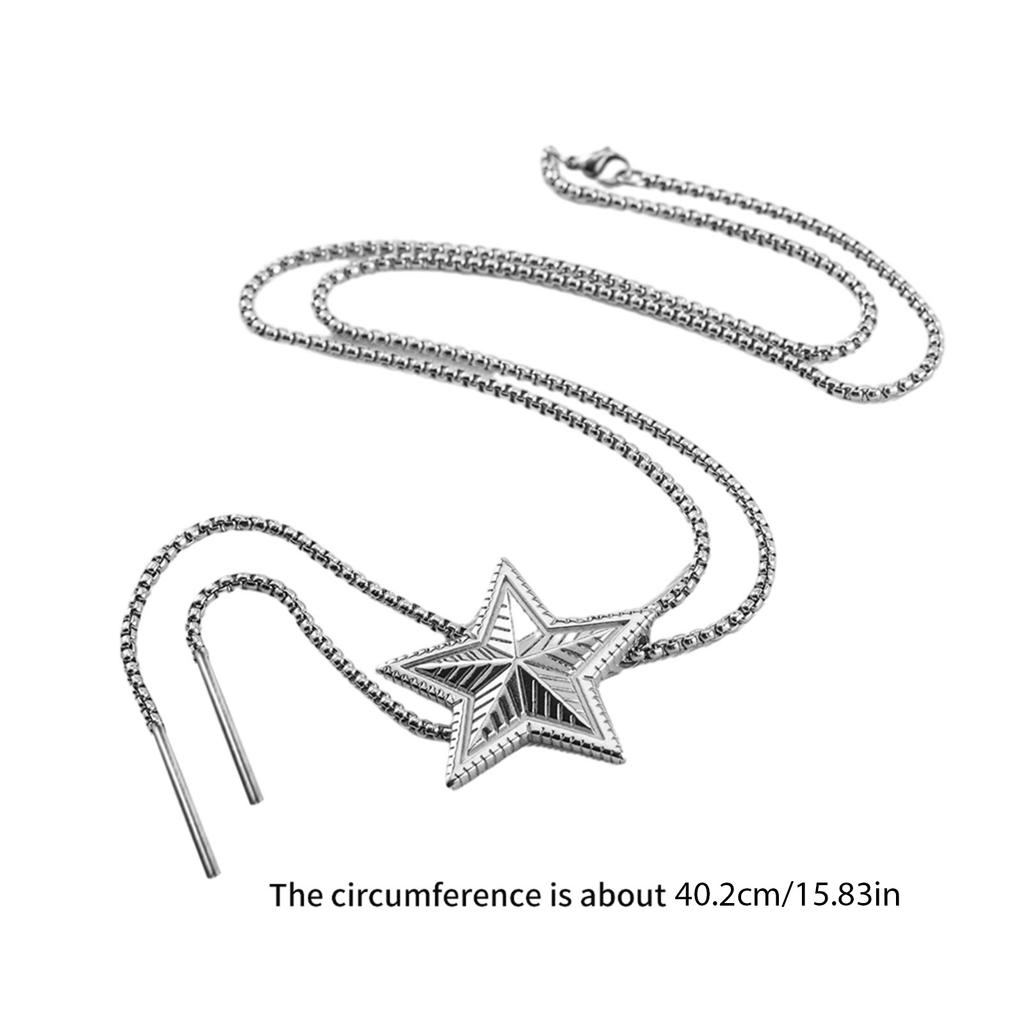 Кулон в стиле боло, стильное ожерелье, такое же ожерелье, как у инфлюенсеров, стильный чокер со сверкающим лариатом в виде звезды