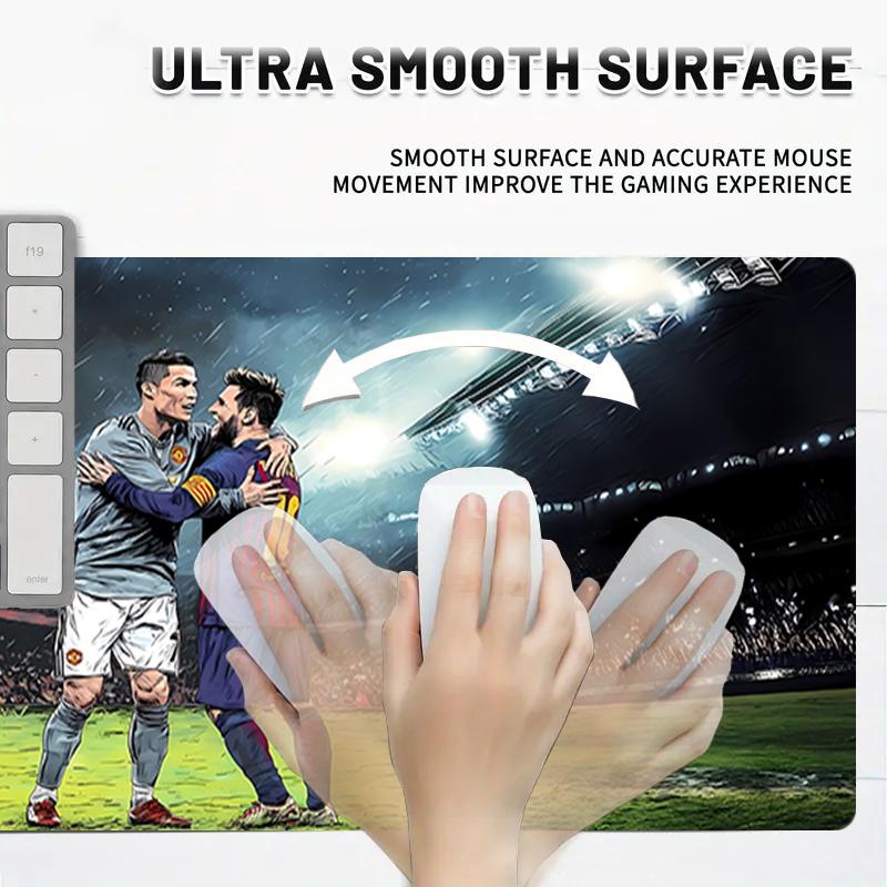 1Pc Football Legends Moment Gaming Mouse Pad Keyboard Desk Mat Non-slip Rubber Lock Edge Waterproof Computer Mousepad for Office Home Decor S1482